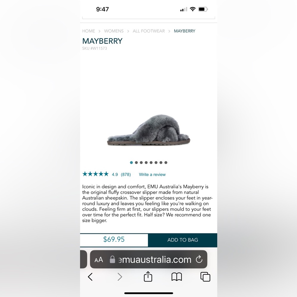 EMU slippers NWT